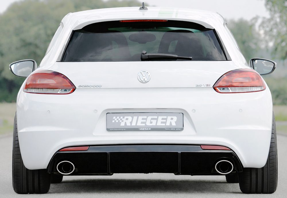 Difusor trasero Rieger para Volkswagen Scirocco III – para salidas de escape deportivas izquierda y derecha