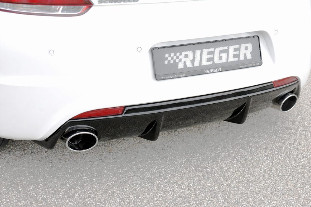 Difusor trasero Rieger para Volkswagen Scirocco III – para salidas de escape deportivas izquierda y derecha