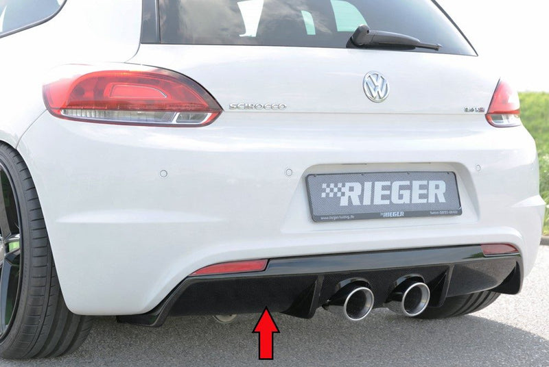 Difusor trasero Rieger para Volkswagen Scirocco III – para doble salida de escape central