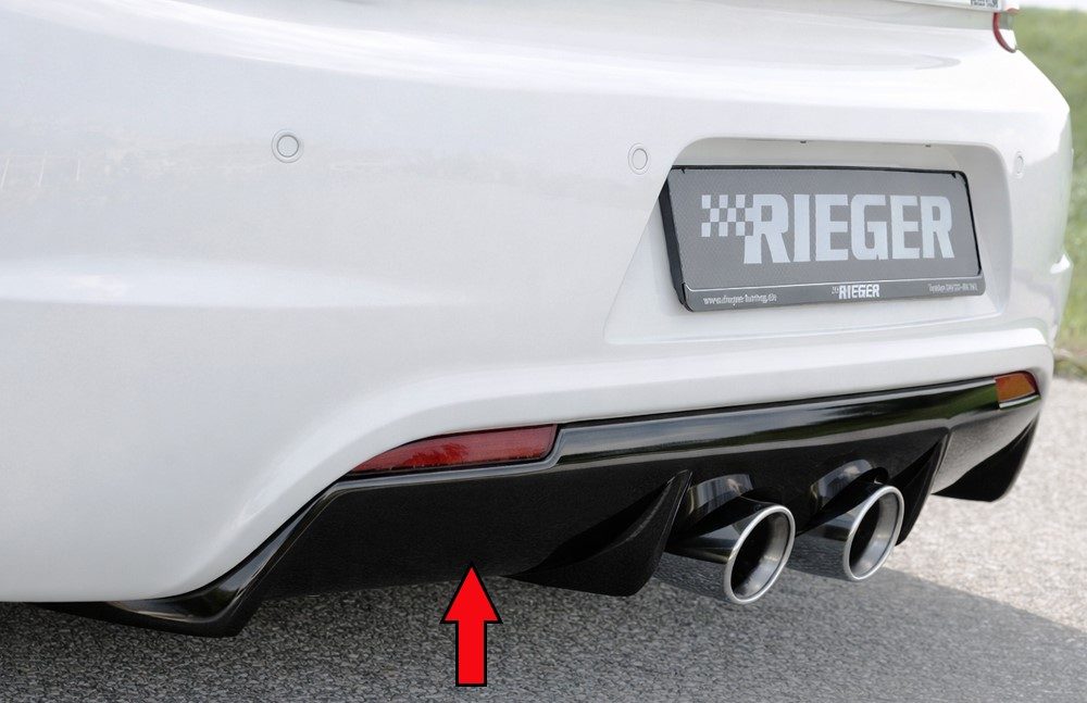 Difusor trasero Rieger para Volkswagen Scirocco III – para doble salida de escape central