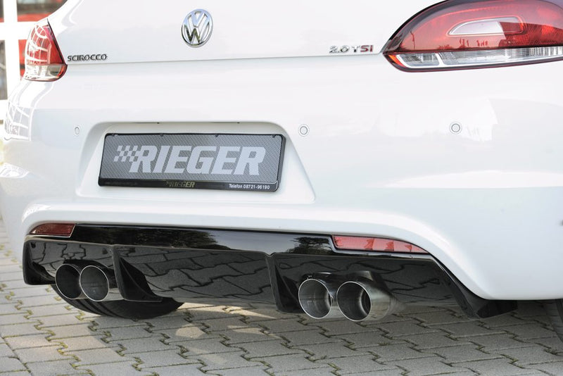 Difusor trasero Rieger para Volkswagen Scirocco III – para dobles salidas de escape izquierda y derecha
