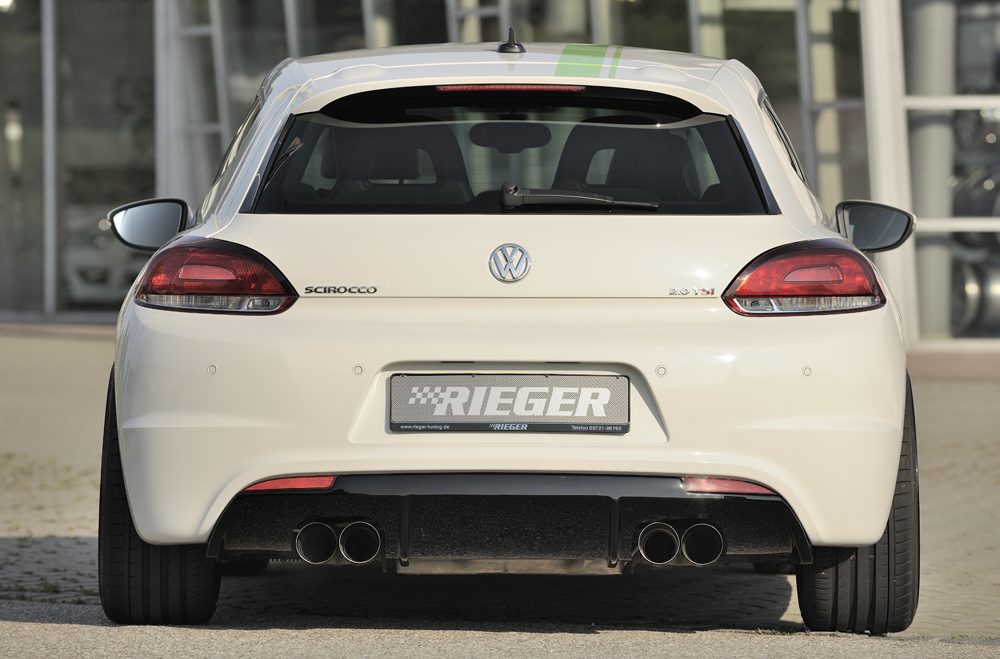 Difusor trasero Rieger para Volkswagen Scirocco III – para dobles salidas de escape izquierda y derecha