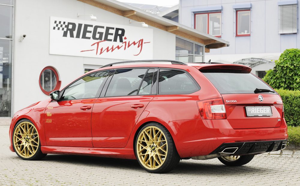 Difusor trasero Rieger para Skoda Octavia RS 5E – V1 – para coches con enganche