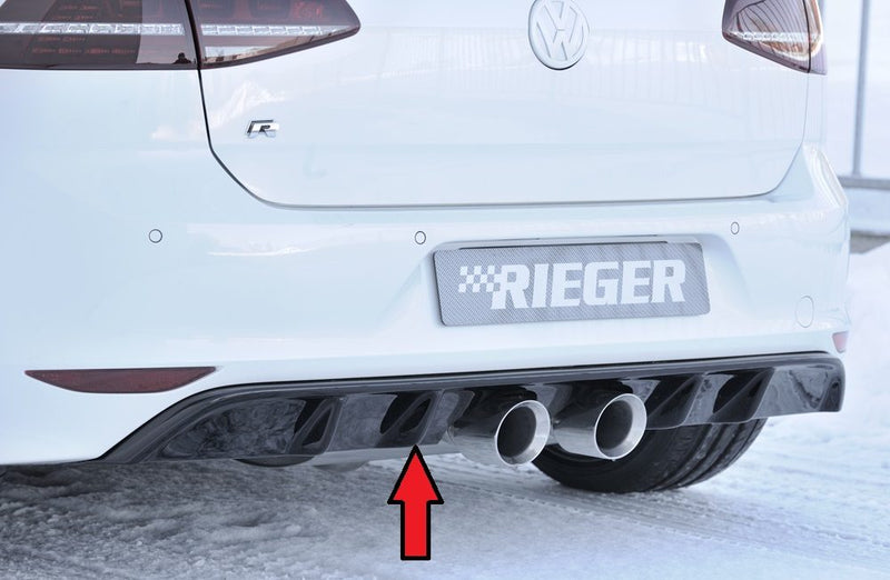 Difusor trasero Rieger para Volkswagen Golf 7 R (antes del facelift)