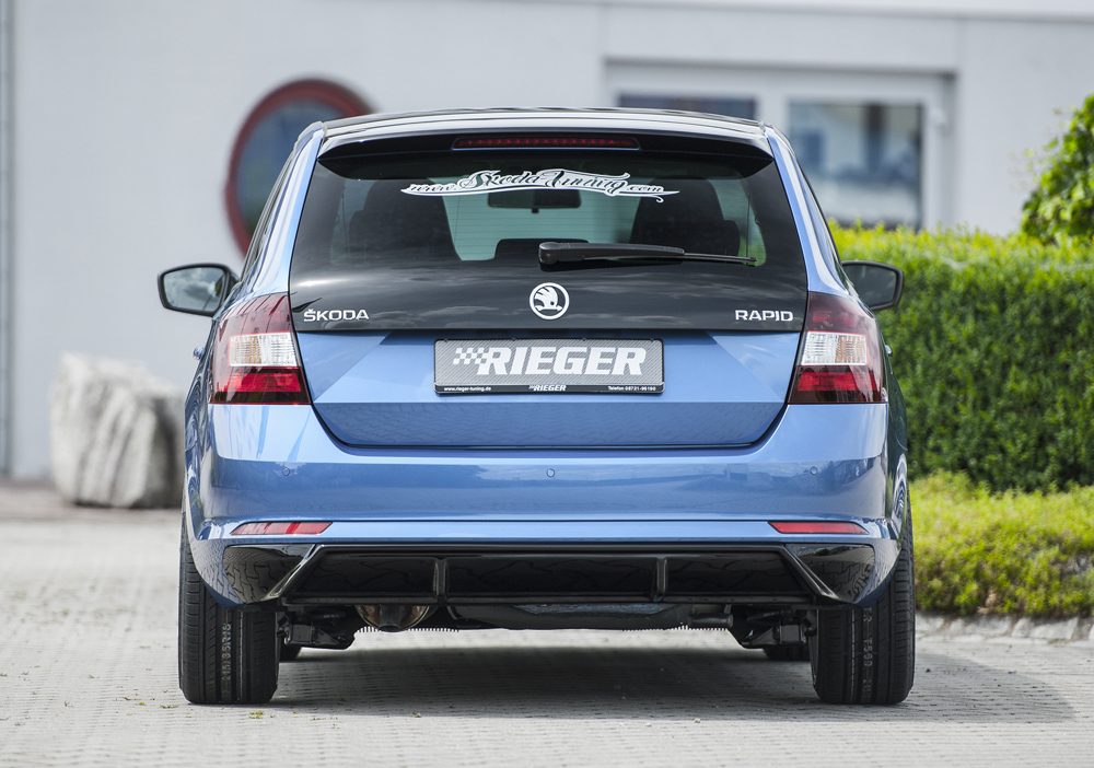 Difusor trasero Rieger para Skoda Rapid NH – para coches con enganche