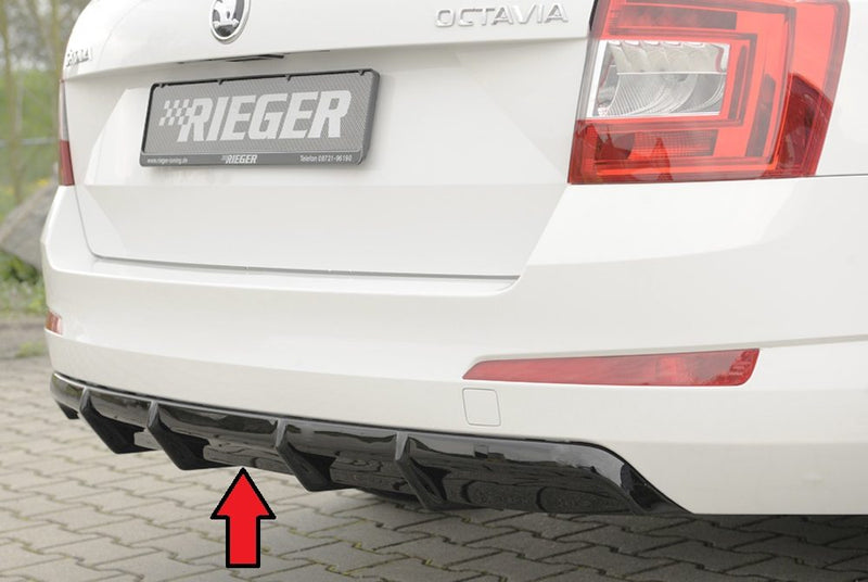 Difusor trasero Rieger para Skoda Octavia 5E – para coches sin sensores de aparcamiento