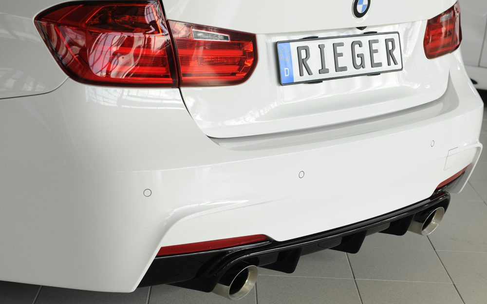 Difusor trasero Rieger para BMW Serie 3 F30/F31 – para las salidas de escape originales izquierda y derecha (335i/340i)