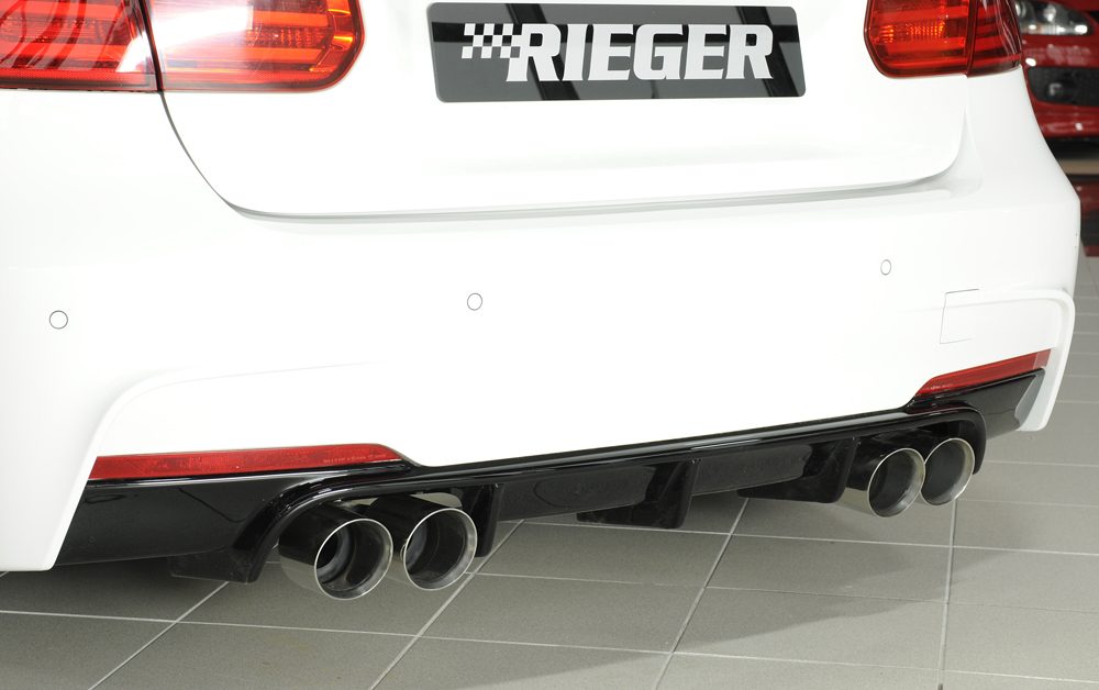 Difusor trasero Rieger para BMW Serie 3 F30/F31 – para dobles salidas de escape izquierda y derecha (335i/340i)