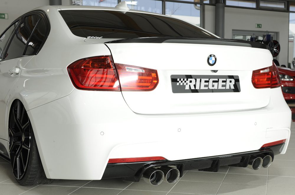 Difusor trasero Rieger para BMW Serie 3 F30/F31 – para dobles salidas de escape izquierda y derecha (335i/340i)