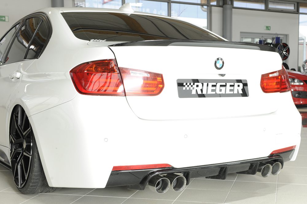 Difusor trasero Rieger para BMW Serie 3 F30/F31 – para dobles salidas de escape izquierda y derecha (335i/340i)