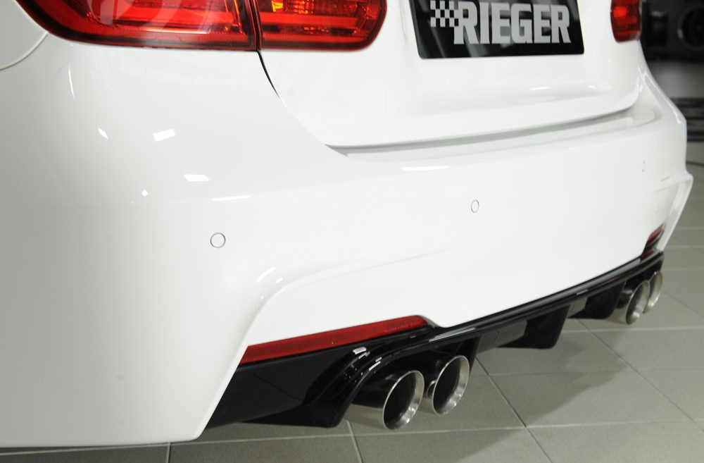 Difusor trasero Rieger para BMW Serie 3 F30/F31 – para dobles salidas de escape izquierda y derecha (335i/340i)