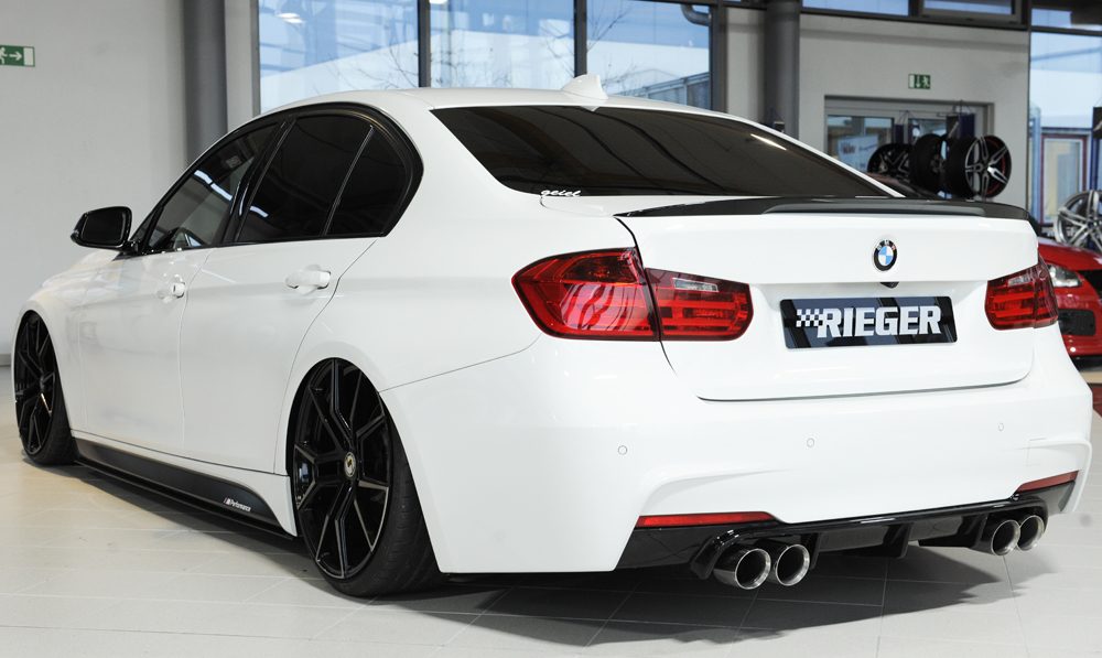 Difusor trasero Rieger para BMW Serie 3 F30/F31 – para dobles salidas de escape izquierda y derecha (335i/340i)