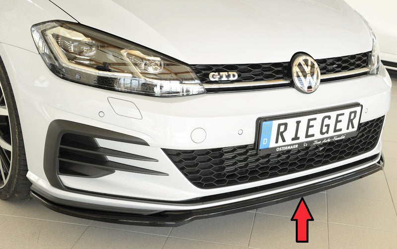 Splitter delantero Rieger para Volkswagen Golf 7 GTI/GTD/GTE (después del facelift)