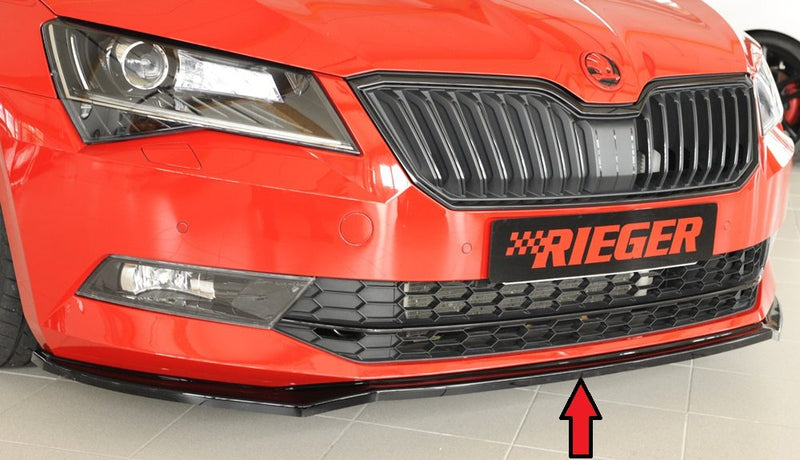 Splitter delantero Rieger para Skoda Superb 3V (antes del facelift)