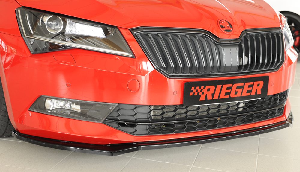 Splitter delantero Rieger para Skoda Superb 3V (antes del facelift)