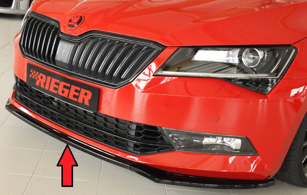 Splitter delantero Rieger para Skoda Superb 3V (antes del facelift)