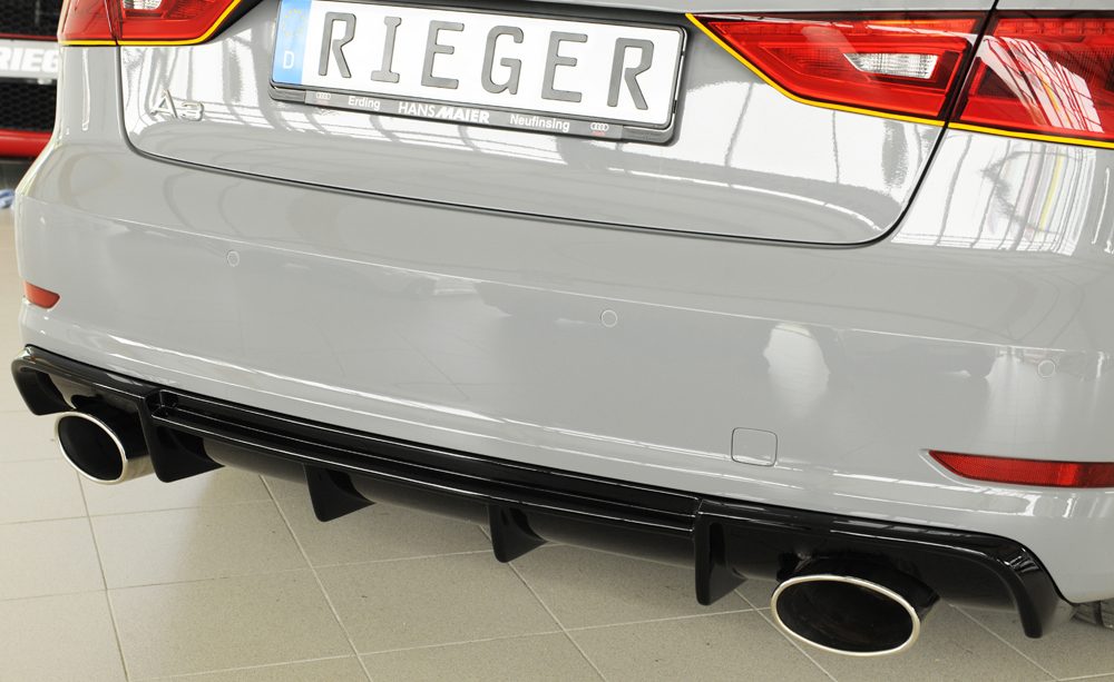 Difusor trasero Rieger para Audi A3/S3 8V (antes del facelift) – sedán