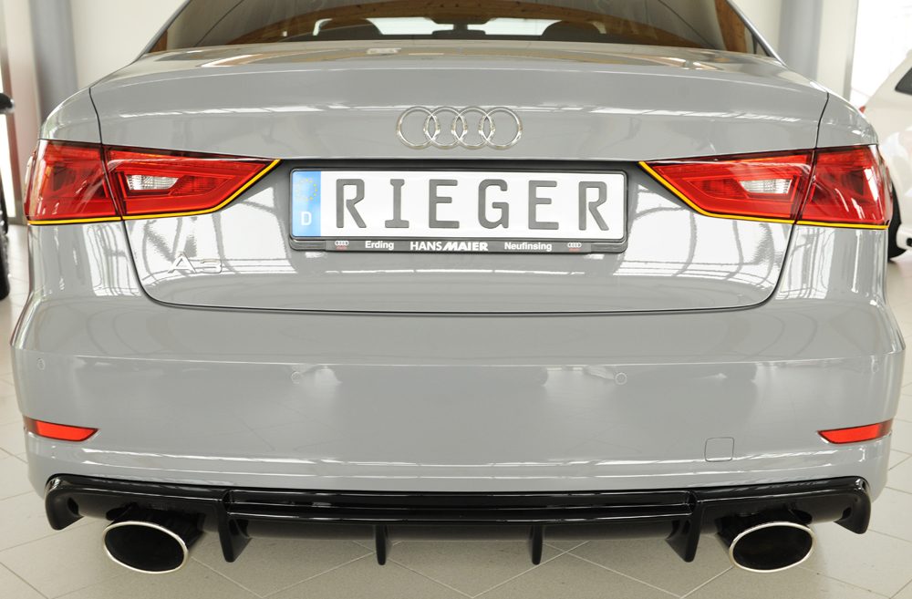 Difusor trasero Rieger para Audi A3/S3 8V (antes del facelift) – sedán
