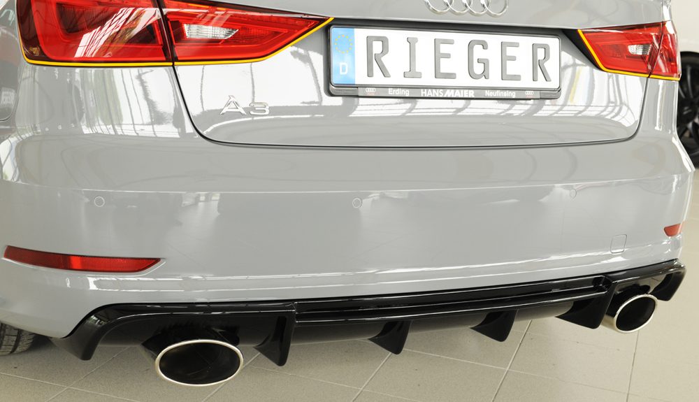 Difusor trasero Rieger para Audi A3/S3 8V (antes del facelift) – sedán