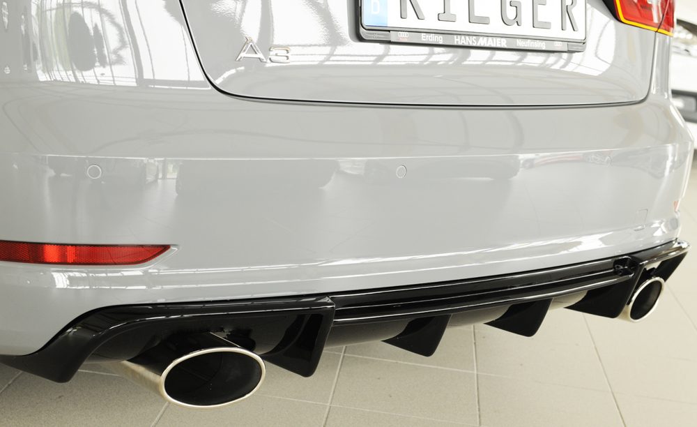 Difusor trasero Rieger para Audi A3/S3 8V (antes del facelift) – sedán