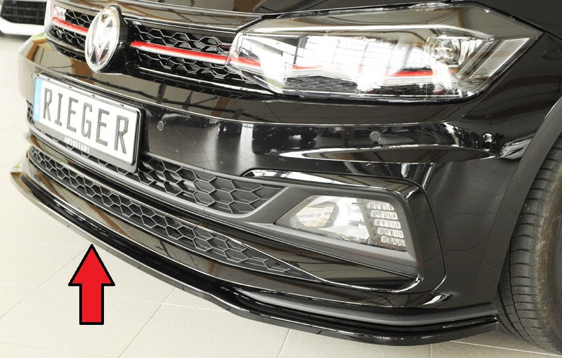 Splitter Rieger para Volkswagen Polo GTI/R-Line AW (antes del facelift)