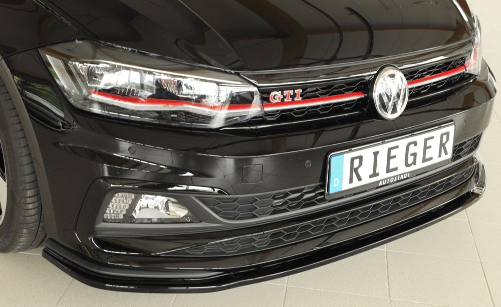 Splitter Rieger para Volkswagen Polo GTI/R-Line AW (antes del facelift)