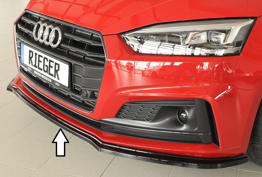 Splitter Rieger para Audi A5/S5 B9 (antes del facelift)