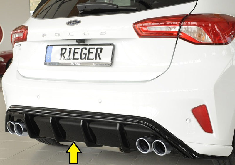 Difusor trasero Rieger para Ford Focus Mk4 – hatchback – para dobles salidas de escape izquierda y derecha