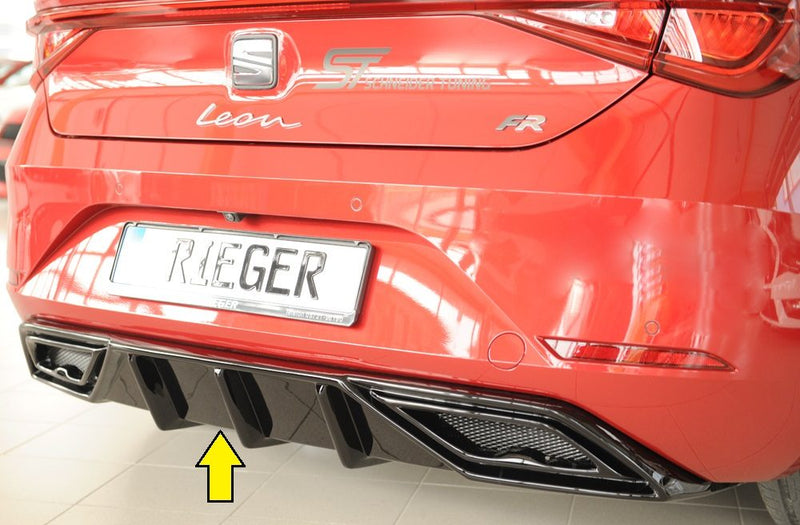 Difusor trasero Rieger para Seat Leon KL – hatchback – para el escape original
