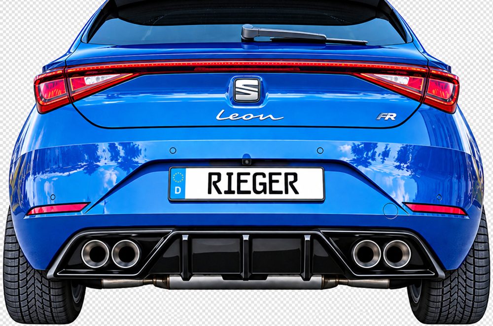 Difusor trasero Rieger para Seat Leon KL – hatchback – para escape deportivo