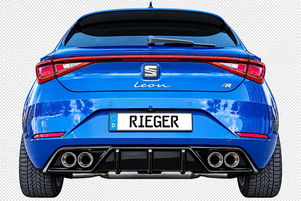 Difusor trasero Rieger para Seat Leon KL – hatchback – para escape deportivo