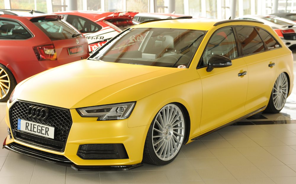Splitter Rieger para Audi A4/S4 B9 (antes del facelift)