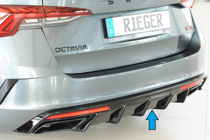 Difusor trasero Rieger para Skoda Octavia RS NX – Para coches con enganche de remolque original