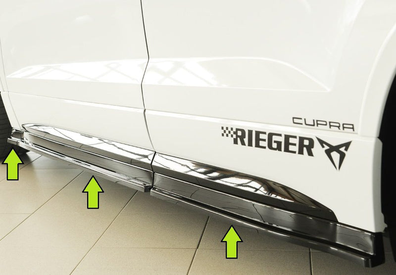 Extensión de talonera (3 piezas) Rieger para Cupra Ateca 5FP y Seat Ateca 5FP