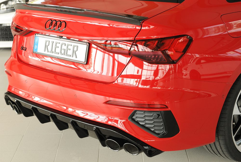 Difusor trasero Rieger para Audi S3/A3 8Y (antes del facelift) – sedán