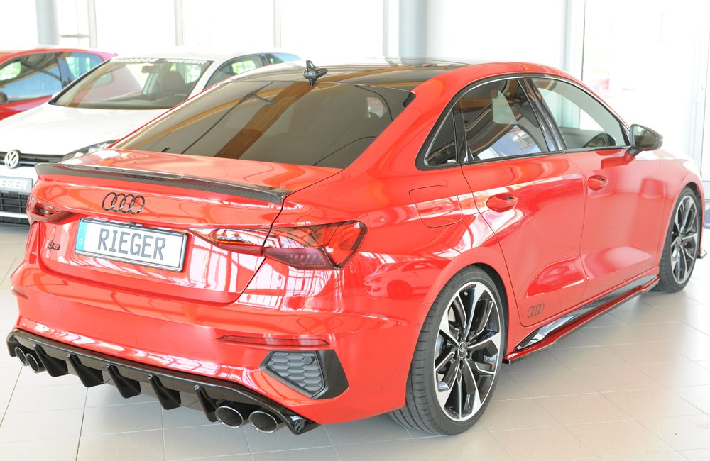 Difusor trasero Rieger para Audi S3/A3 8Y (antes del facelift) – sedán