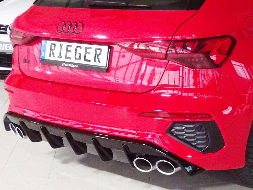 Difusor trasero Rieger para Audi S3/A3 8Y (antes del facelift) – Sportback