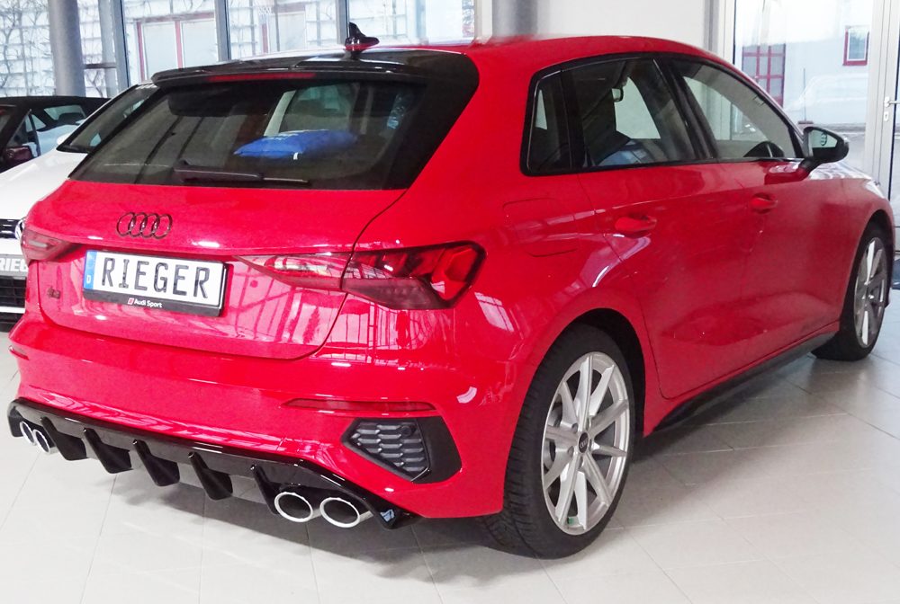 Difusor trasero Rieger para Audi S3/A3 8Y (antes del facelift) – Sportback