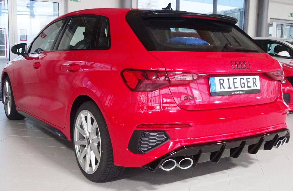 Difusor trasero Rieger para Audi S3/A3 8Y (antes del facelift) – Sportback