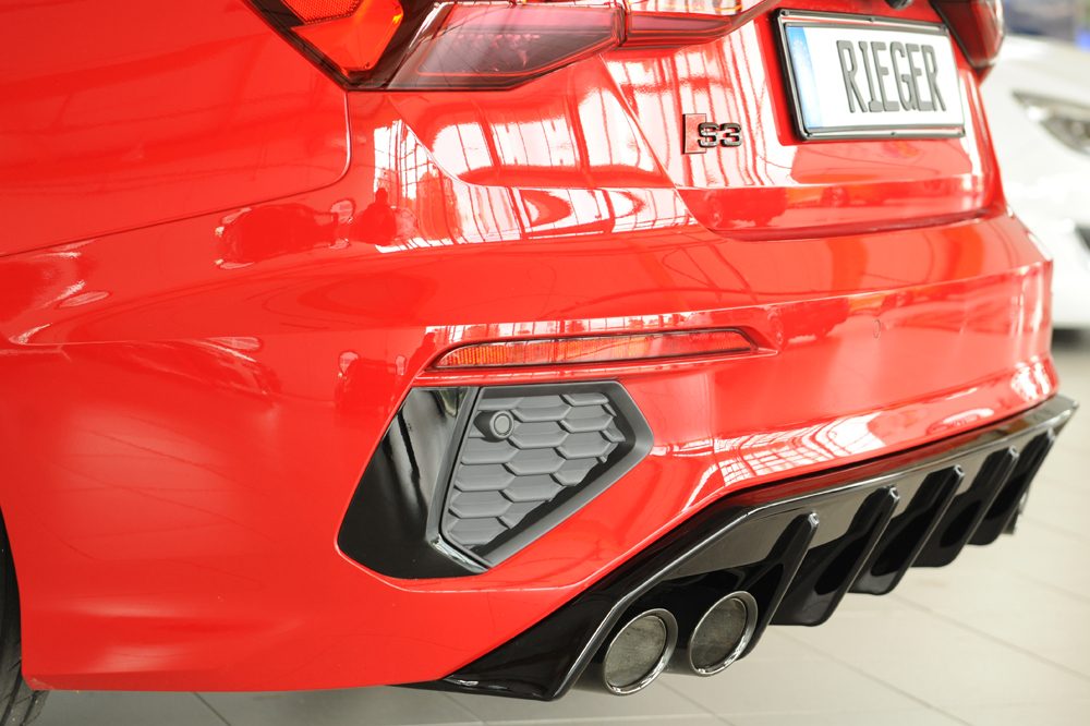 Difusor trasero Rieger para Audi S3/A3 8Y (antes del facelift) – Sportback