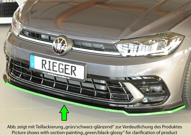 Splitter Rieger para Volkswagen Polo GTI/R-Line AW (después del facelift)