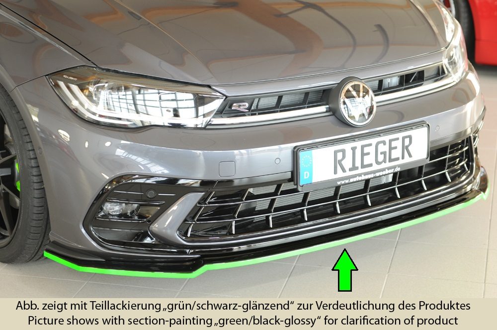 Splitter Rieger para Volkswagen Polo GTI/R-Line AW (después del facelift)