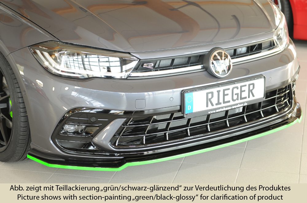 Splitter Rieger para Volkswagen Polo GTI/R-Line AW (después del facelift)