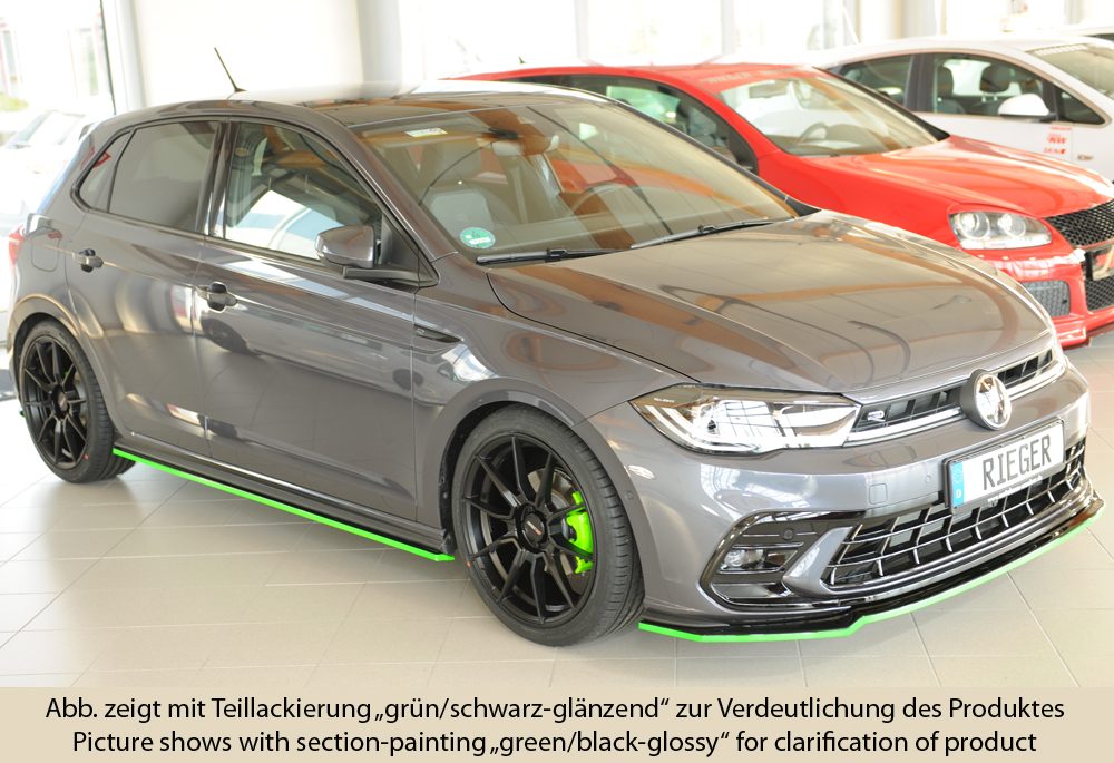 Splitter Rieger para Volkswagen Polo GTI/R-Line AW (después del facelift)