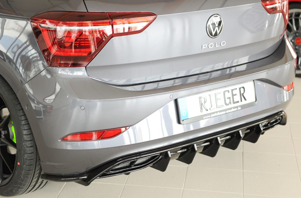 Difusor trasero Rieger para Volkswagen Polo R-Line AW (después del facelift)
