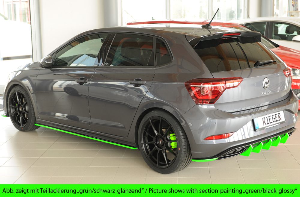 Difusor trasero Rieger para Volkswagen Polo R-Line AW (después del facelift)