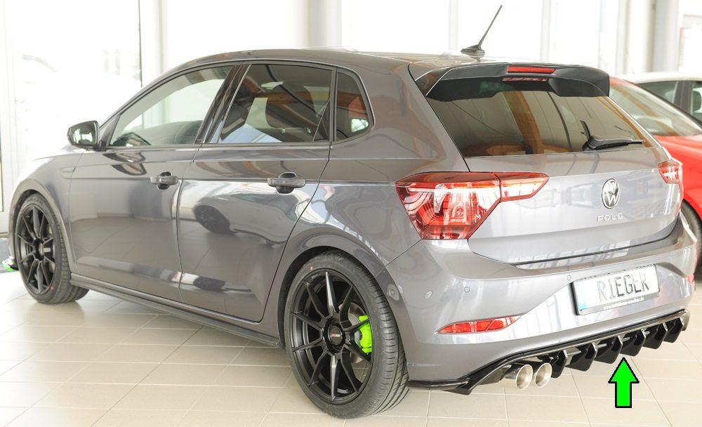 Difusor trasero Rieger para Volkswagen Polo GTI AW (después del facelift)