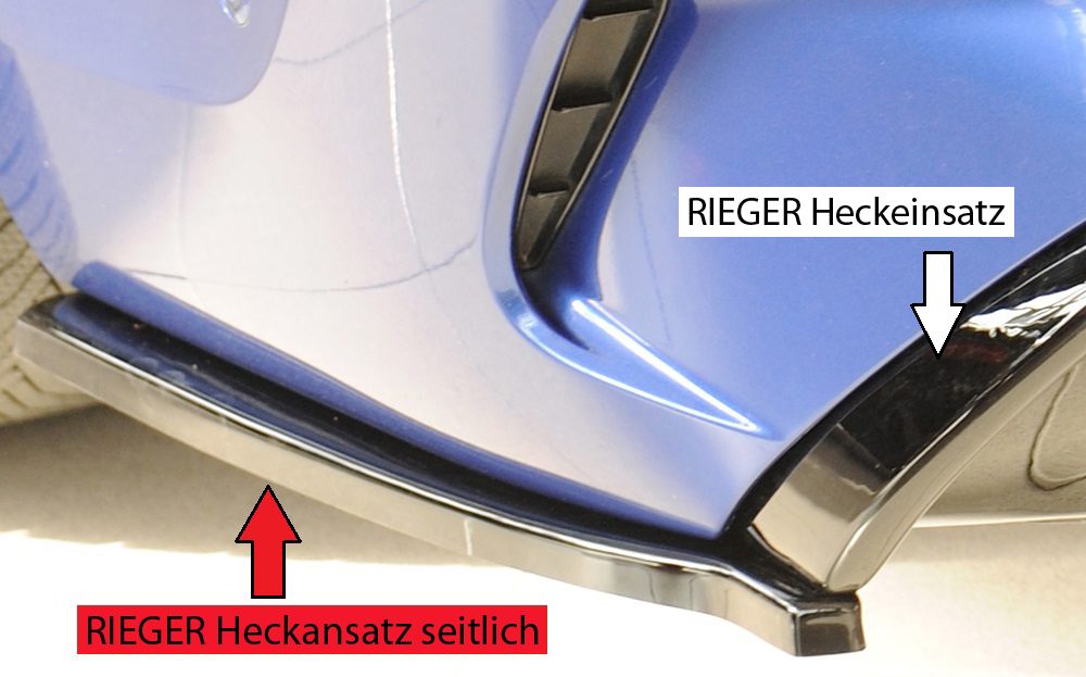Splitter lateral trasero Rieger para BMW Serie 3 G20/G21 (antes del facelift) – solo para el difusor trasero Rieger (no vale para el M340)