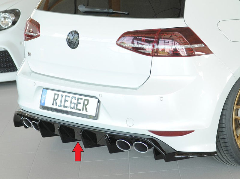 Difusor trasero Rieger para Volkswagen Golf 7 R/R-Line (antes del facelift)