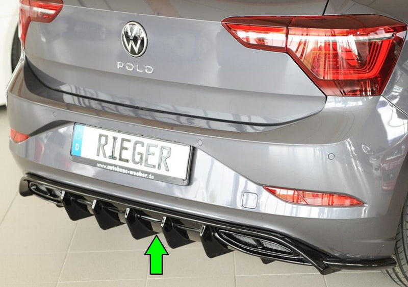 Difusor trasero Rieger para Volkswagen Polo R-Line AW (antes del facelift)